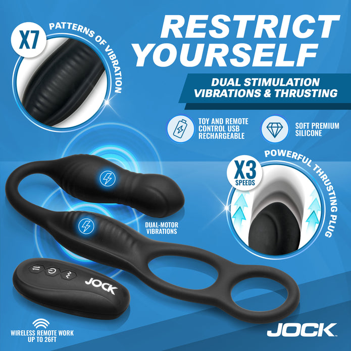 Hyper Thrusting and Vibrating Anal Plug with C-Ring XR Brands Hyper Thrusting and Vibrating Anal Plug with C-Ring XR Brands