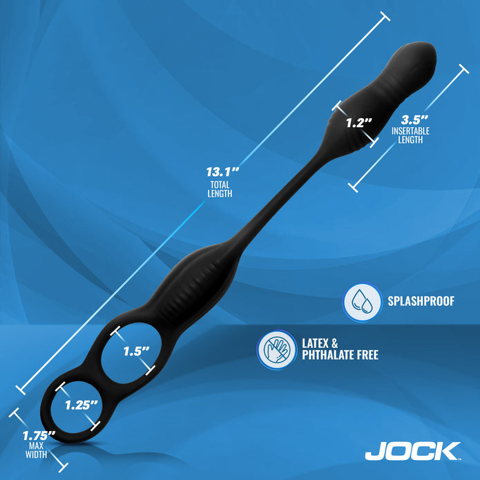 Hyper Thrusting and Vibrating Anal Plug with C-Ring XR Brands Hyper Thrusting and Vibrating Anal Plug with C-Ring XR Brands