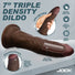 Hard-Core 7" Triple Density Dildo - Dark