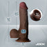 Hard-Core 7.5" Triple Density Dildo w/ Balls - Dark