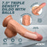 Hard-Core 7.5" Triple Density Dildo w/ Balls - Medium