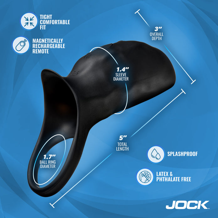 Surge Vibrating Penis Sleeve C-Ring w/ Remote XR Brands Surge Vibrating Penis Sleeve C-Ring w/ Remote XR Brands