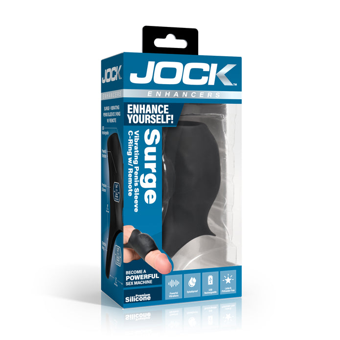 Surge Vibrating Penis Sleeve C-Ring w/ Remote XR Brands Surge Vibrating Penis Sleeve C-Ring w/ Remote XR Brands