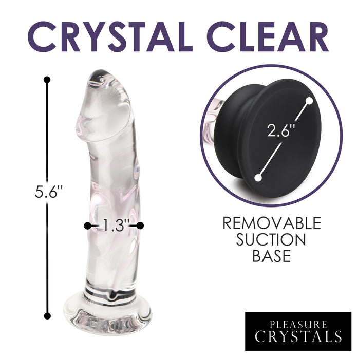 Pleasure Crystals 5.6" Glass Dildo w/ Silicone Base