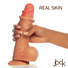 JOCK Real Skin 8" Silicone Dildo w/ Balls
