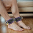 Strict Leather Purple and Black Deluxe Locking Cuffs