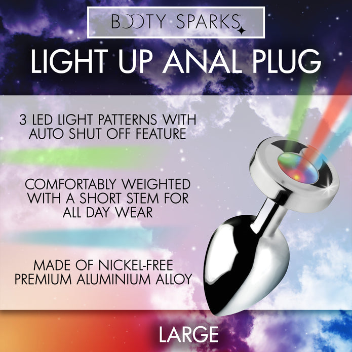 Light Up Large Anal Plug XR Brands Light Up Large Anal Plug XR Brands