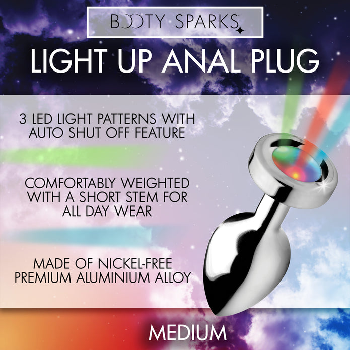 Light Up Medium Anal Plug XR Brands Light Up Medium Anal Plug XR Brands