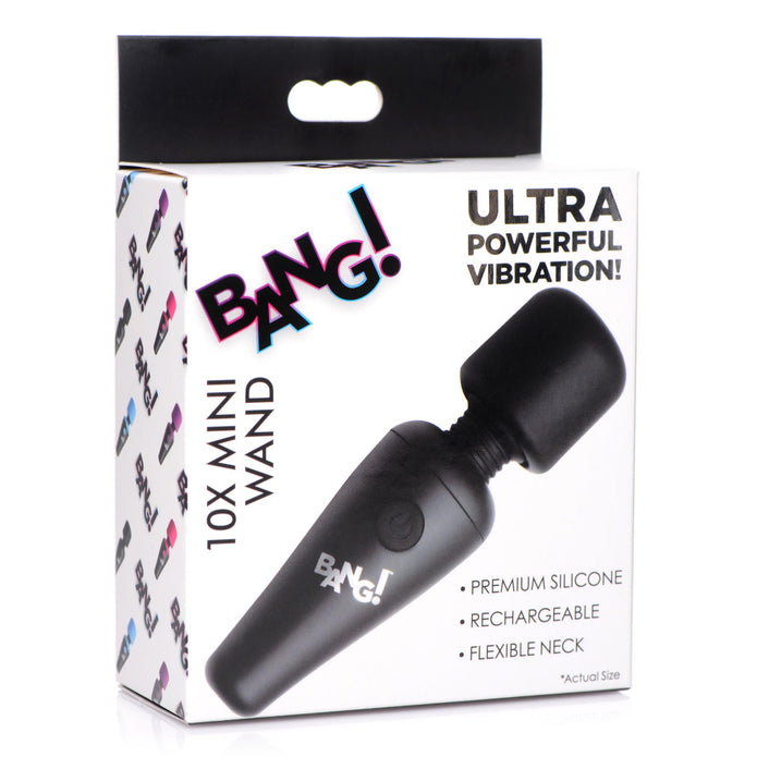 10X Vibrating Mini Silicone Wand - Black XR Brands 10X Vibrating Mini Silicone Wand - Black XR Brands