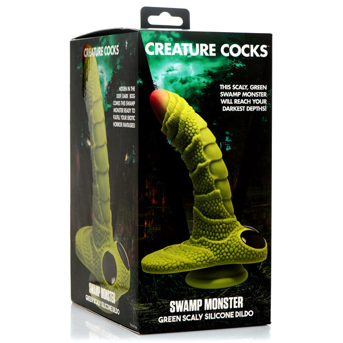 Swamp Monster Green Scaly Silicone Dildo XR Brands Swamp Monster Green Scaly Silicone Dildo XR Brands
