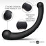 10X Vibra-Crescent Vibrating Silicone Dual Ended Dildo - Black