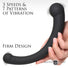 10X Vibra-Crescent Vibrating Silicone Dual Ended Dildo - Black