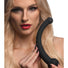 10X Vibra-Crescent Vibrating Silicone Dual Ended Dildo - Black