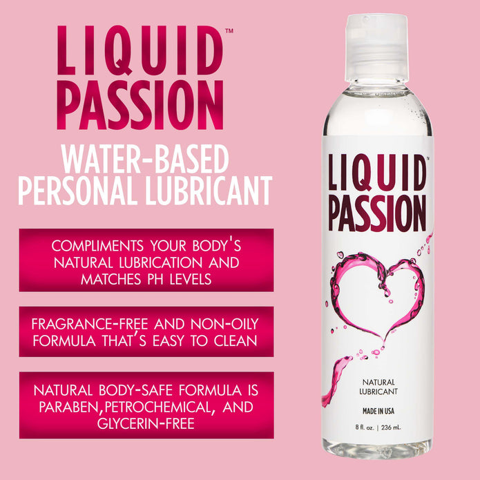 Liquid Passion Natural Lubricant - 8oz XR Brands Liquid Passion Natural Lubricant - 8oz XR Brands