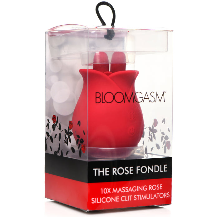 The Rose Fondle 10X Massaging Rose Silicone Clit Stimulator XR Brands The Rose Fondle 10X Massaging Rose Silicone Clit Stimulator XR Brands