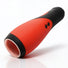 Angled side view of the Vibra Head Bionic Auto Stroker highlighting the smooth exterior shell, ergonomic shape, and integrated control buttons.