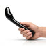 Hand holding the Essential P-Spot Vibe to demonstrate its ergonomic curved shape, comfortable grip, and prostate-focused contour for targeted internal stimulation.