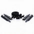 Deluxe bed restraint kit featuring four padded adjustable cuffs, durable connecting straps, quick-release clips, and metal hardware for secure positioning