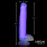Lollicock 7" Glow-in-the-Dark Silicone Dildo w/ Balls - Purple