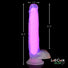 Lollicock 7" Glow-in-the-Dark Silicone Dildo w/ Balls - Pink