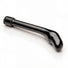 Angled product view of the Essential P-Spot Vibe featuring a curved black shaft, targeted prostate stimulation design, smooth surface, and control dial base on a white background.