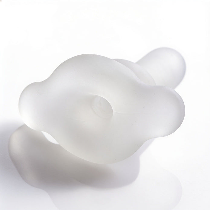 Close-up view of the Inception Multi-Functional Sex Sleeve entrance, showcasing the wide ergonomic opening and soft frosted material.