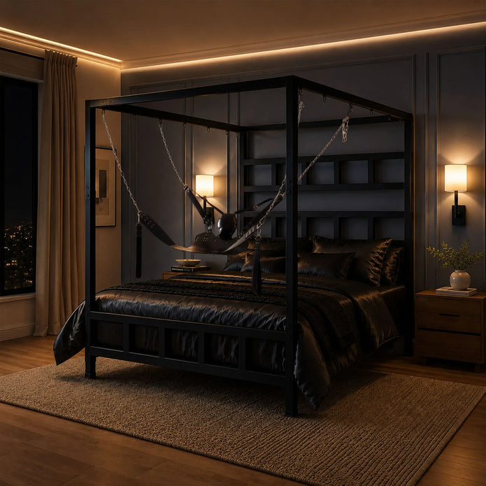 Master Series king size bondage bed with suspension canopy, buy online, view 5