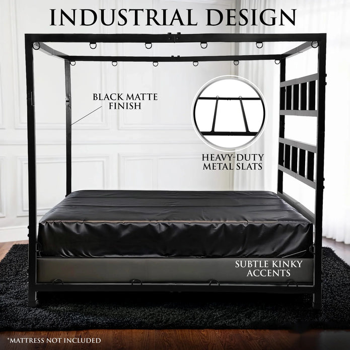 Master Series king size bondage bed with suspension canopy, buy online, view 7