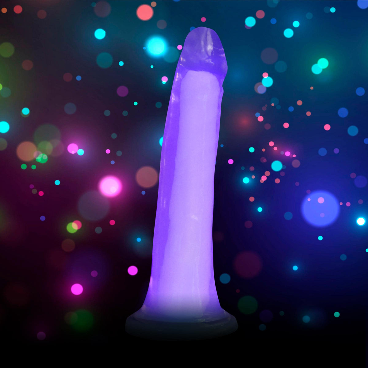 Lollicock 7" Glow-in-the-Dark Silicone Dildo - Purple