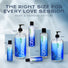 Passion Natural Water Based Lubricant product lineup showing available bottle sizes including 2 oz, 4 oz, 8 oz, 10 oz, 16 oz, and 34 oz options.