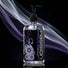 Clear pump bottle of Passion Premium Silicone-Based Lubricant featuring a black label with purple accents and decorative swirl graphics on a dark background