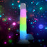 7 Inch Glow-in-the-Dark Rainbow Silicone Dildo with Balls