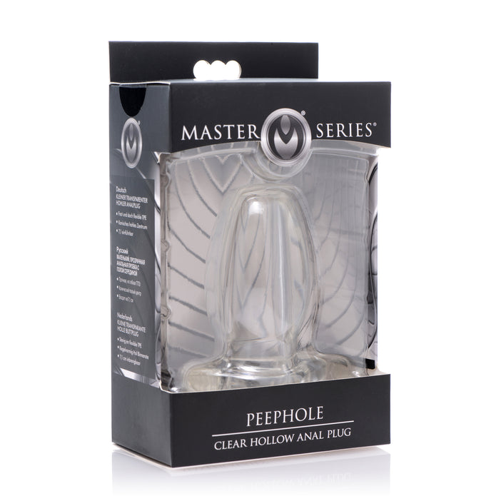 PeepHole Clear Hollow Anal Plug XR Brands PeepHole Clear Hollow Anal Plug XR Brands