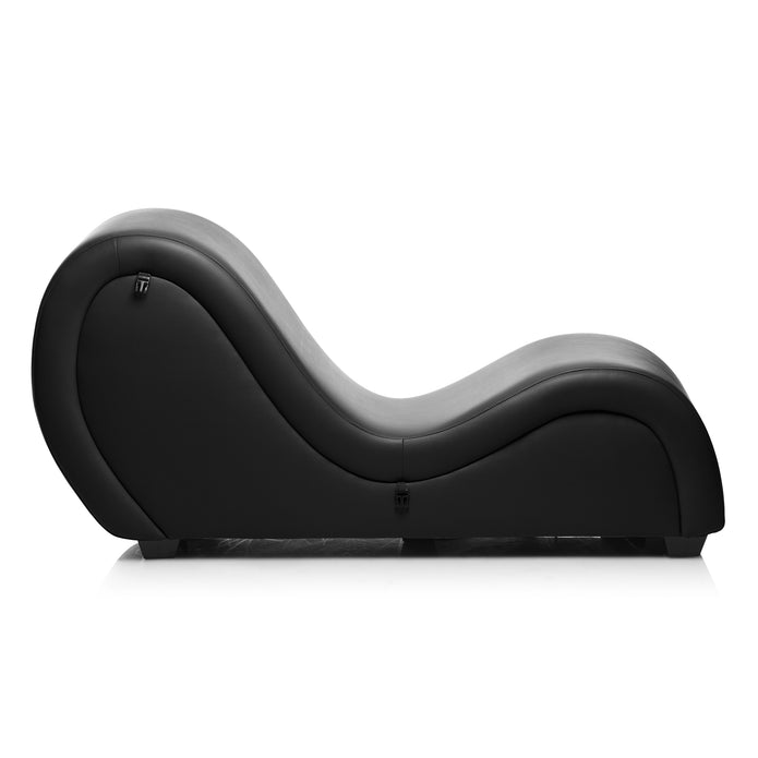 Kinky Couch Sex Chaise Lounge with Love Pillows Black XR Brands