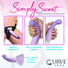 Simply Sweet Slim G-Spot Silicone Dildo - Purple/White