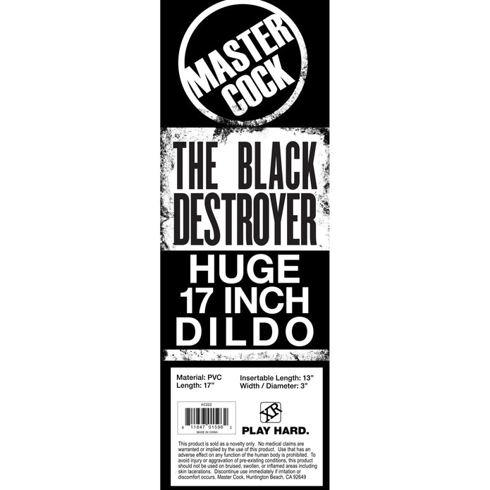 The Black Destroyer Huge 17 Inch Dildo