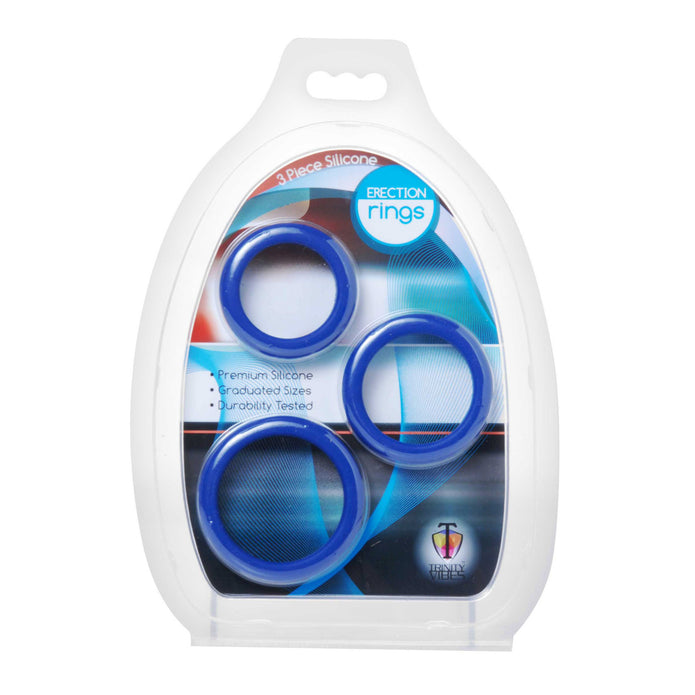 3 Piece Silicone Erection Rings – XR Brands