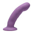 Curved Purple Silicone Strap On Harness Dildo