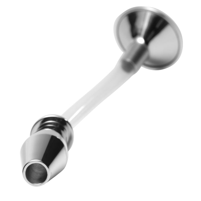 Stainless Steel Ass Funnel with Hollow Anal Plug XR Brands Stainless Steel Ass Funnel with Hollow Anal Plug XR Brands
