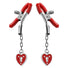 Captive Heart Padlock Nipple Clamps
