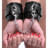 Locking Padded Wrist Cuffs with Chain