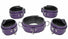 Purple 5 Piece Leather Bondage Set