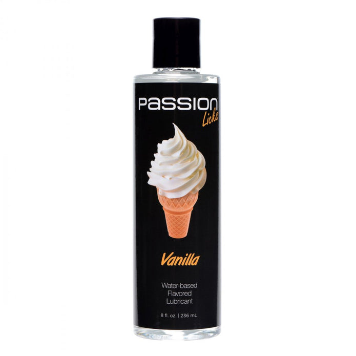 Passion Licks Vanilla Water Based Flavored Lubricant - 8 oz