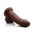 8 Inch Ultra Real Dual Layer Suction Cup Dildo- Dark Skin Tone
