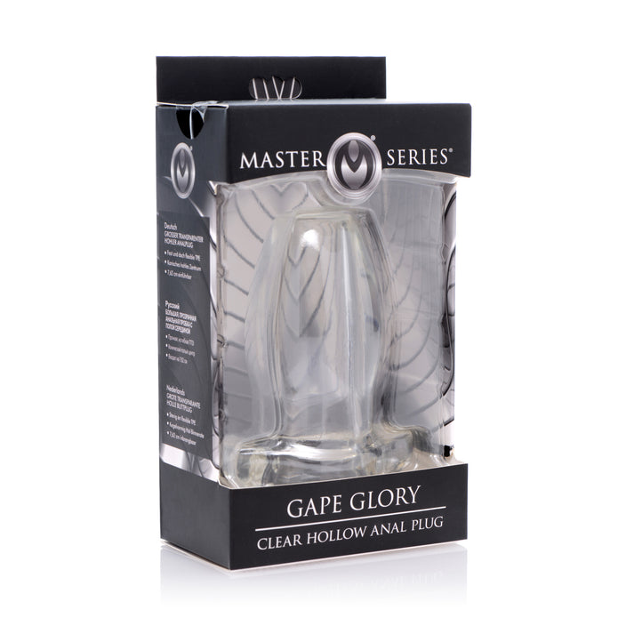 Gape Glory Clear Hollow Anal Plug XR Brands Gape Glory Clear Hollow Anal Plug XR Brands