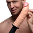 The Curved Dicktator 13 Mode Vibrating Giant Dildo Thruster - Light