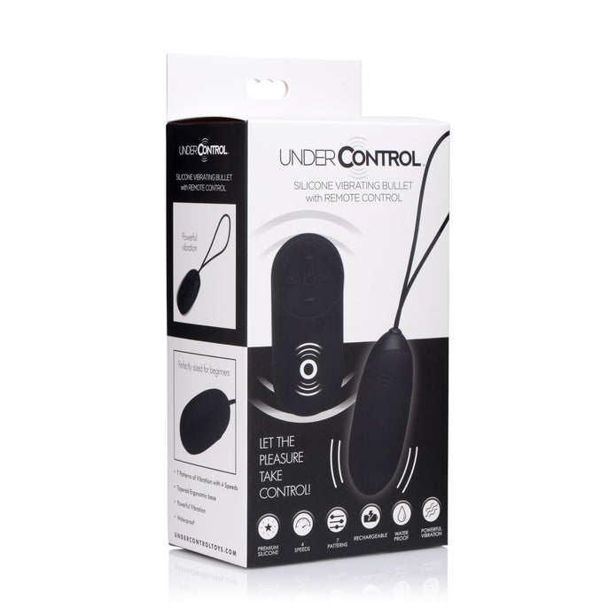 Silicone Vibrating Bullet with Remote Control XR Brands Silicone Vibrating Bullet with Remote Control XR Brands