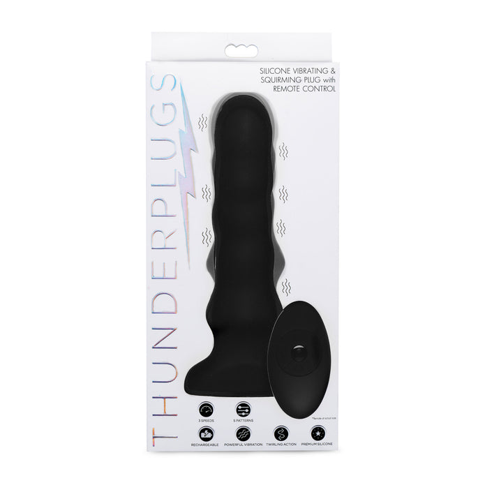 Silicone Vibrating & Squirming Plug with Remote Control