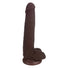 Easy Riders 8 Inch Dual Density Dildo With Balls - Dark BULK