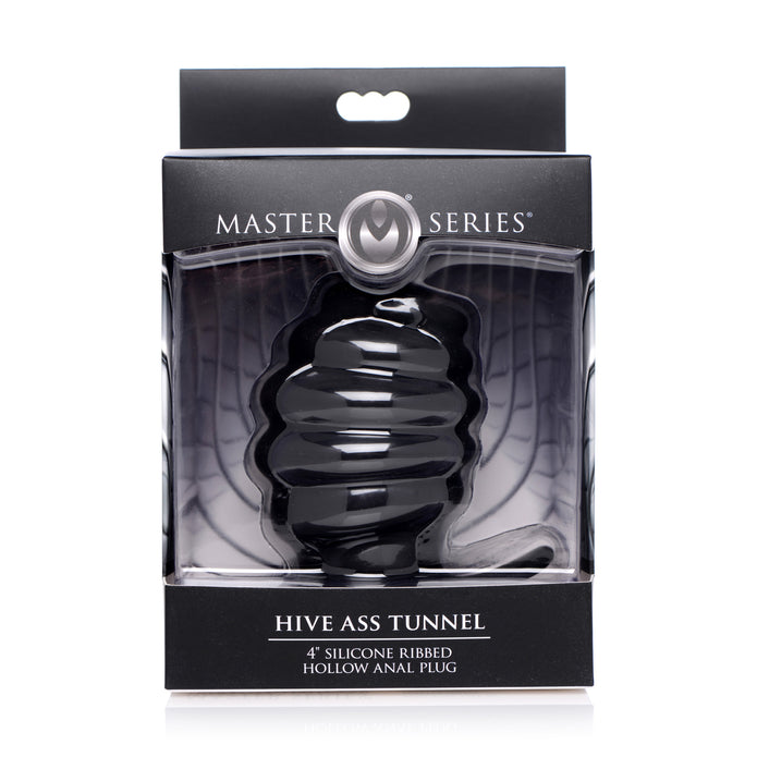Hive Ass Tunnel Silicone Ribbed Hollow Anal Plug - Large XR Brands Hive Ass Tunnel Silicone Ribbed Hollow Anal Plug - Large XR Brands